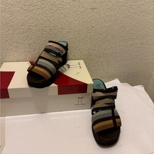Thierry Rabotin Brown and Tan Sandals